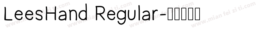 LeesHand Regular字体转换